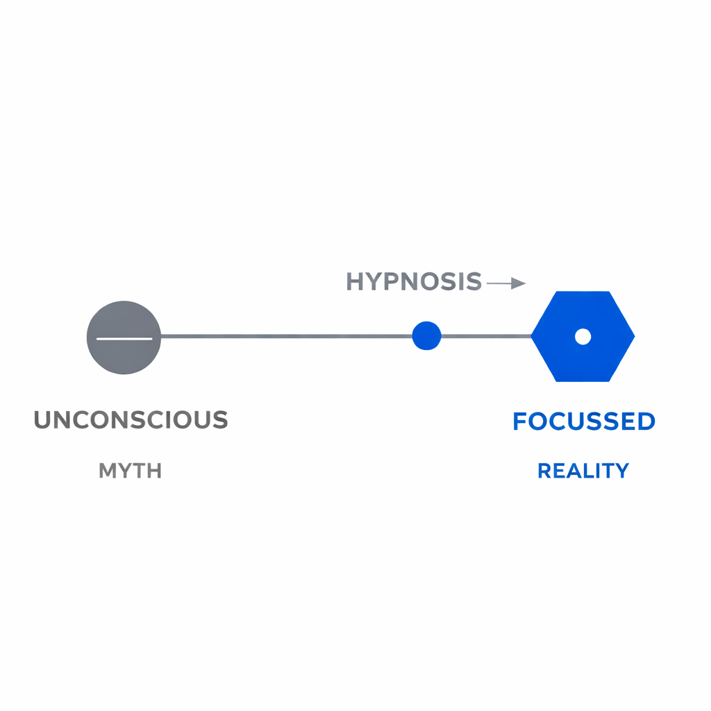 Visual comparison for: Will I lose control or be unconscious during it?